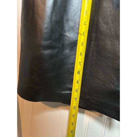 Dero by Rocco D'Amelio Women's metallic black, Leather Long Coat, M the matrix - Picture 5 of 13